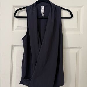 Lululemon Athletica Black Drape Blouse